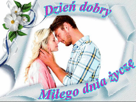 Dzień dobry para zakochanych miłego dnia